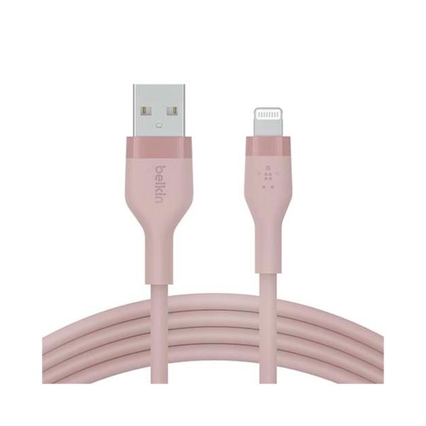 Belkin Boost Charge Flex USB-A Silicone Cable With Lightning Connector 1m - Pink
