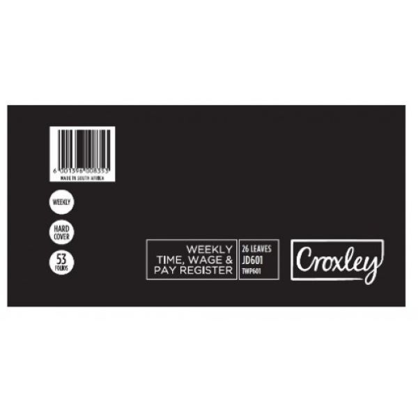 Croxley JD601 Time Wage &amp; Pay Register (Pack of 5)