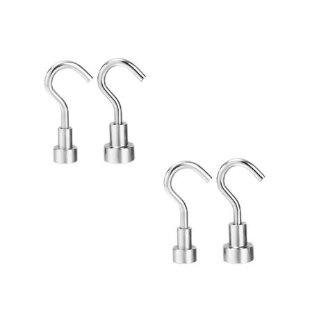Neosmuk Magnetic Hooks Heavy Duty,100 lb Strong Magnet with Hook for  Fridge, Super Neodymium Extra Strength Industrial Hooks for Hanging,  Magnetic