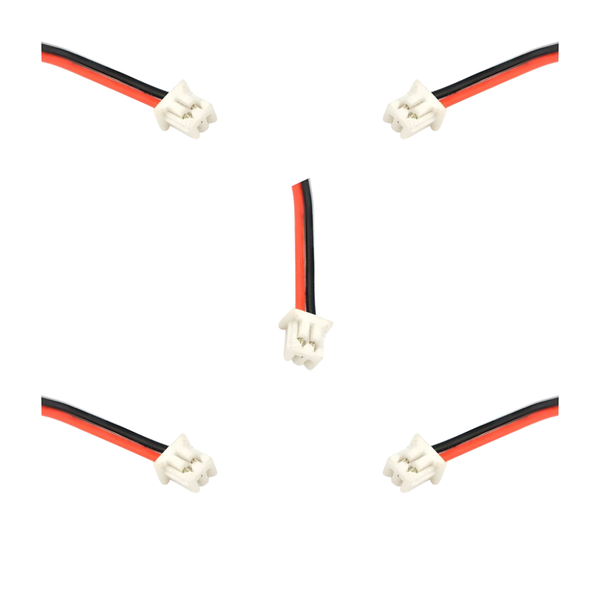 HKD JST-SH1 2 Pin Connector Cable 10cm Pack of 5 1mm Pitch Female Wire