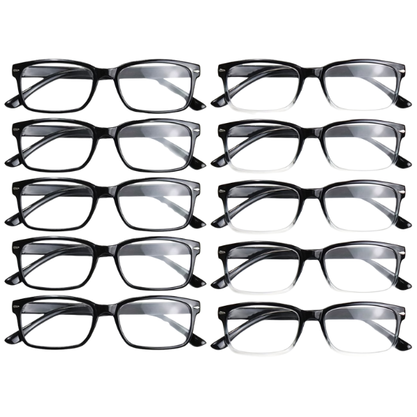 10 Pcs Minimalist Vintage Business Reading Glasses