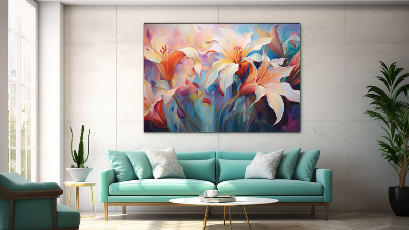 Canvas Wall Art - Lily Cascade Abstract - JT0108