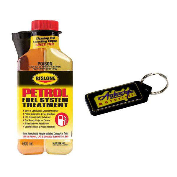 Rislone Petrol Fuel System Treatment - 500ml &amp; Gel Key Holder