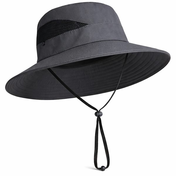 QYNIAL Sun Bucket Hat for Men Women 9cm Brim UPF 50+ Fishing &amp; Beach Hat