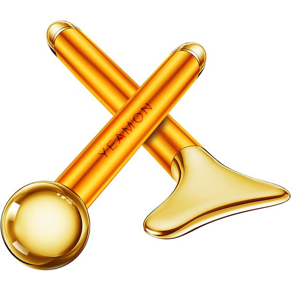 2-In-1 Gua Sha And Ice Roller Facial Tools, Electric Face Massager Device