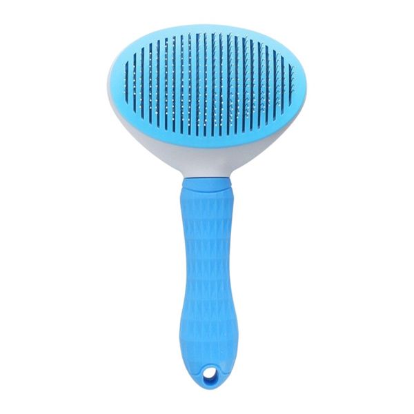 Self-Cleaning Pet Grooming Brush - Blue