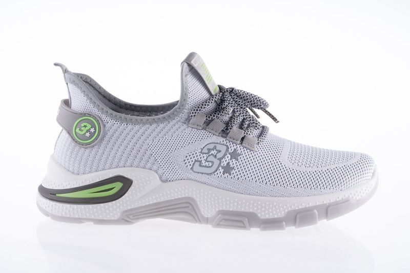 3-Stars Men’s Runway Active Sneakers - Grey/White