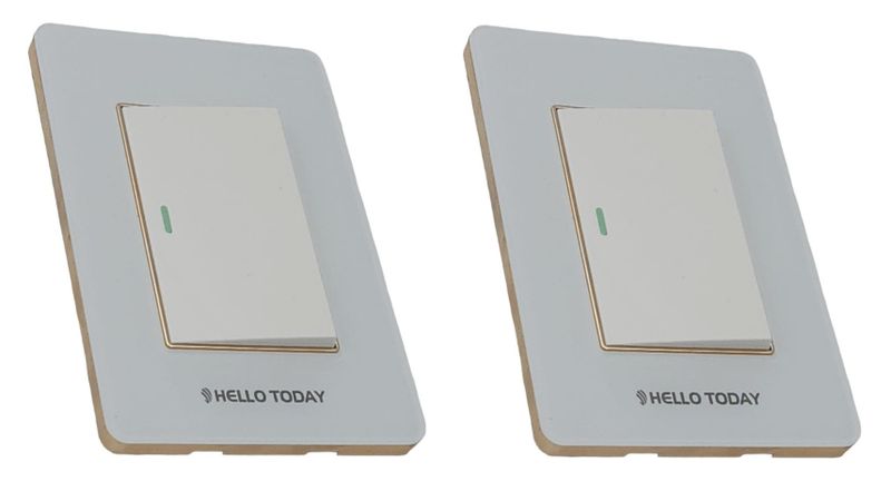 Hello Today Acrylic Gloss Single Lever Light Switch 2 Way - 2 Pack