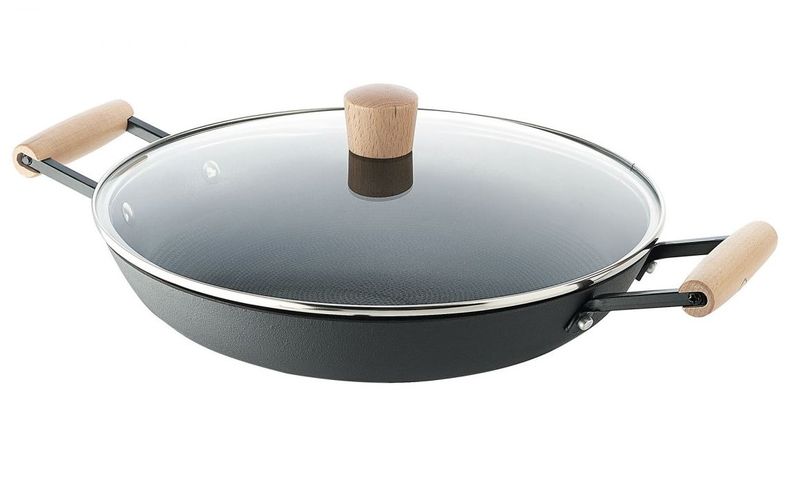 ROHE Serving Pan &amp; Lid: Non-Stick Iron Pan John - German Brand Quality