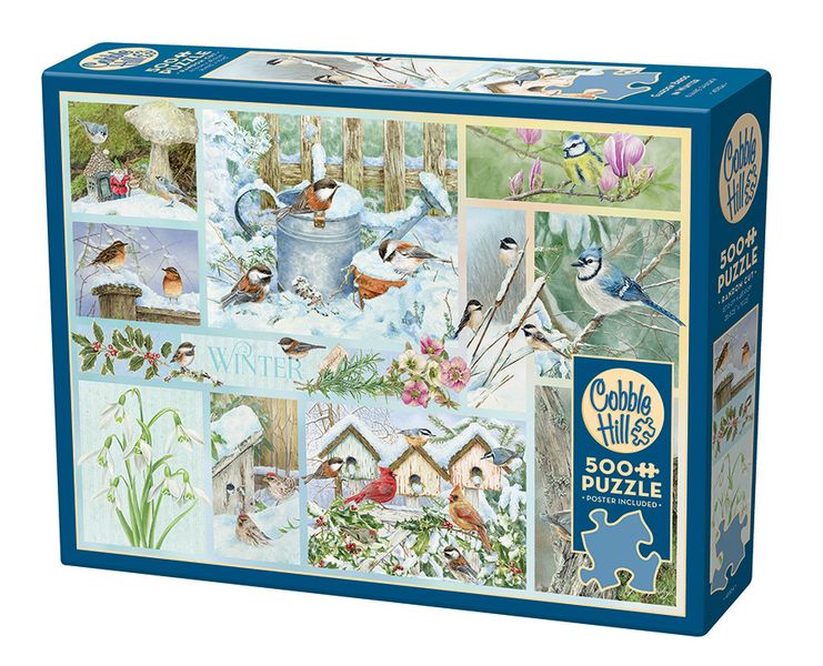 Cobble Hill Garden Birds in Winter 500 Piece Puzzle