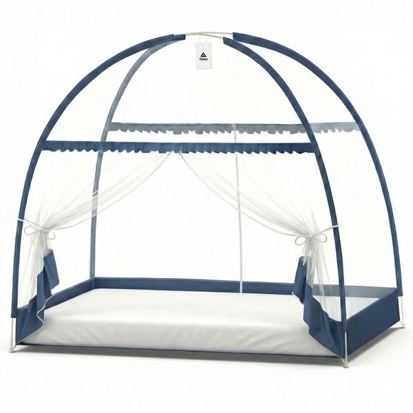 Topika Folding Fiberglass Mosquito Net Tent Three-way zipper for Baby Adult