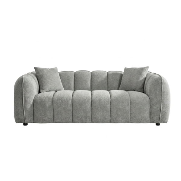 Comfy Home Furnitures - Carman Grey 3 Seater Sofa