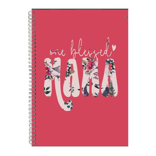 One Blessed Mama A4 Notebook Pad Mothers Graphic Mom Sayings Present 074