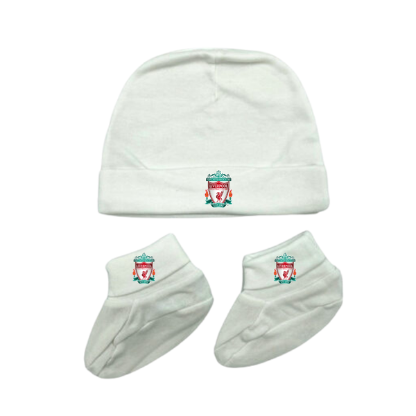 Katz Designs - Hat + Booties - Liverpool Inspired