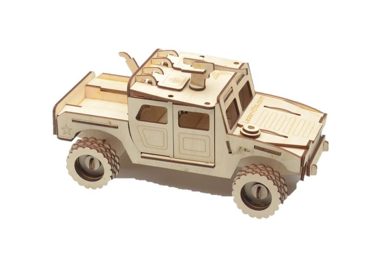 Hummer Military Vehicle 3D Puzzle Wooden 3D Model By Everything Laser