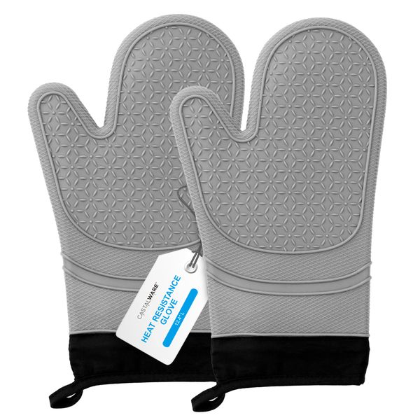 Castalware Oven Mitts- Heat and Slip Resistant Silicone Oven Gloves Set