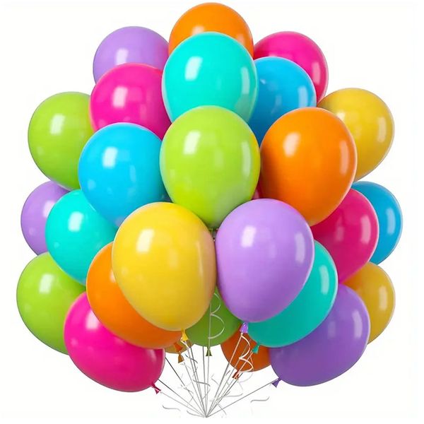 Vibrant Rainbow Latex Balloons - Brighten Up Every Celebration - Set of 55