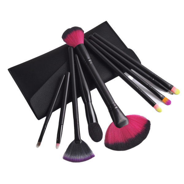 9-Piece Black Blending Brush Kit with Case