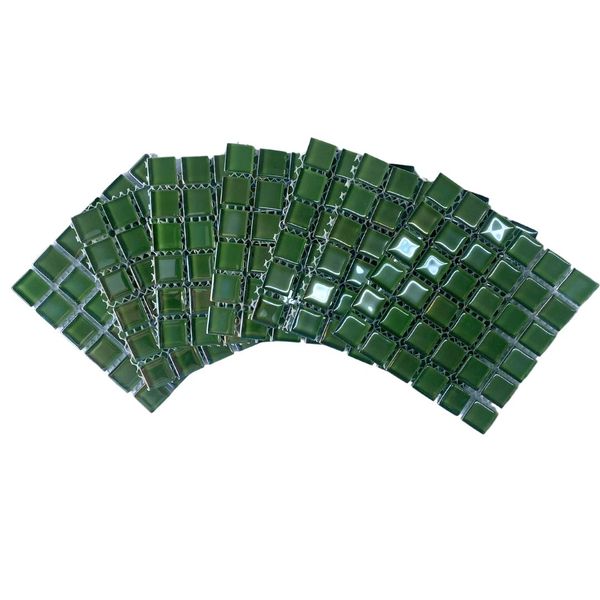 Mosaic Tiles Fern Green Pearl 15x15mm(small tiles for crafting)