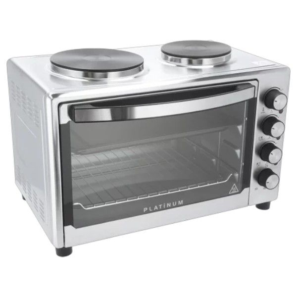 Platinum 30L Mini Oven with 2/Double Hot Plate Stove Power Selector 3200W
