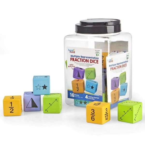 Hand2Mind - Fractions Representation Dice: Early Math Learning Activity16pc