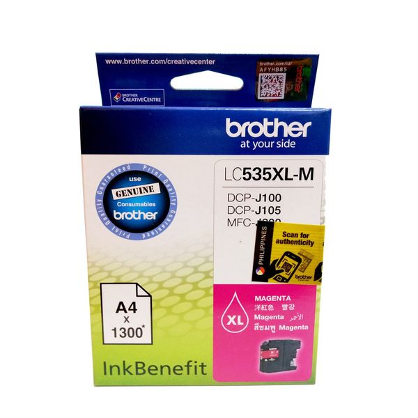 Brother ink cartridge LC535XL H/YIELD MAGENTA