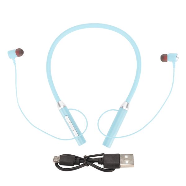 Neckband Bluetooth earbuds IPX5 blue