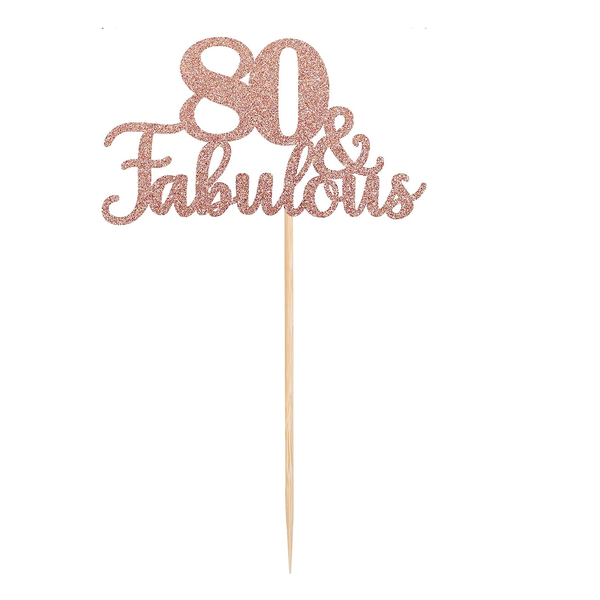 80 &amp; Fabulous Cake Toppers