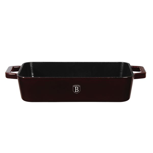 Berlinger Haus 30cm Enamel Coating Roasting Pan with Lid - Burgundy