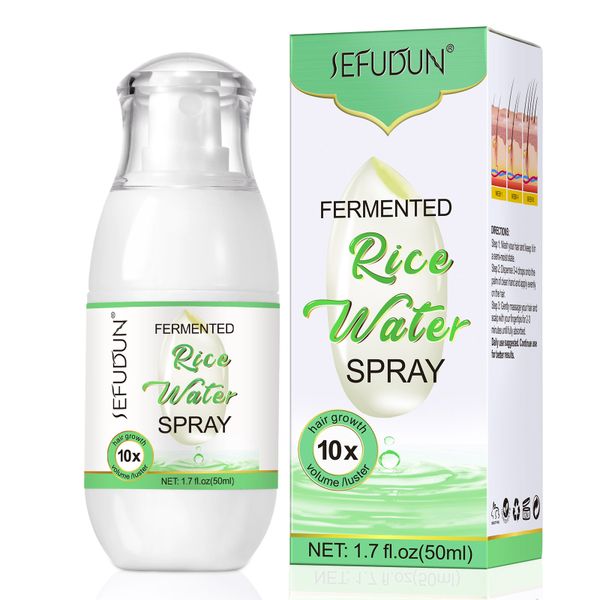 Fermented Rice Water Hair Growth Spray, 50ml, 10x Volume and Lustre