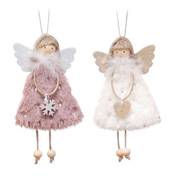 Home Christmas Decor Angel Doll Christmas Tree Hanging Ornaments Set Of 2