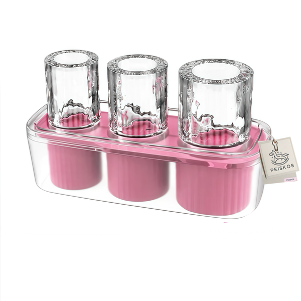 PEISKOS Silicone Ice Mold for Stanley Cup with Lid and Bin for 20 30 40 OZ