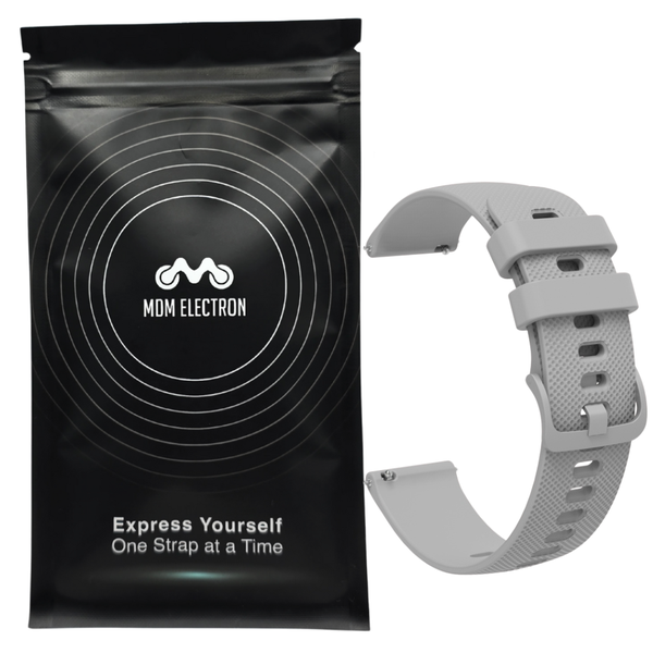 Silicone Strap Compatible with Garmin Vivoactive 4 (22mm) Tonal Buckle-Grey