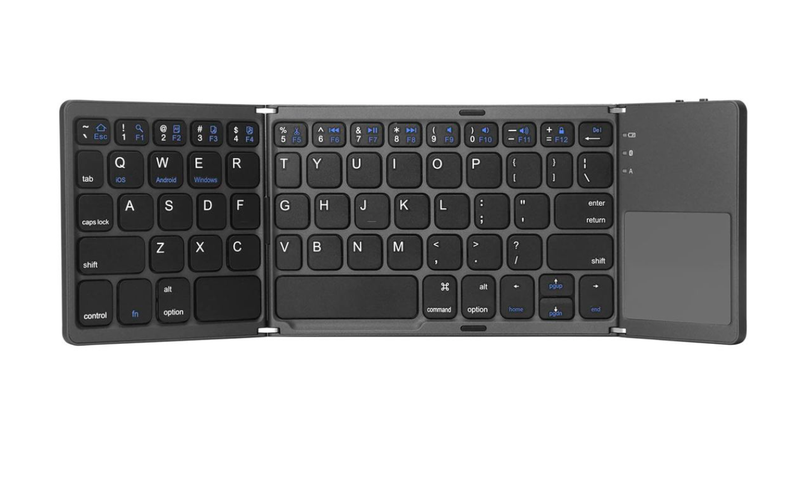 Foldable Bluetooth Keyboard with Touchpad - Ultra Slim &amp; Portable