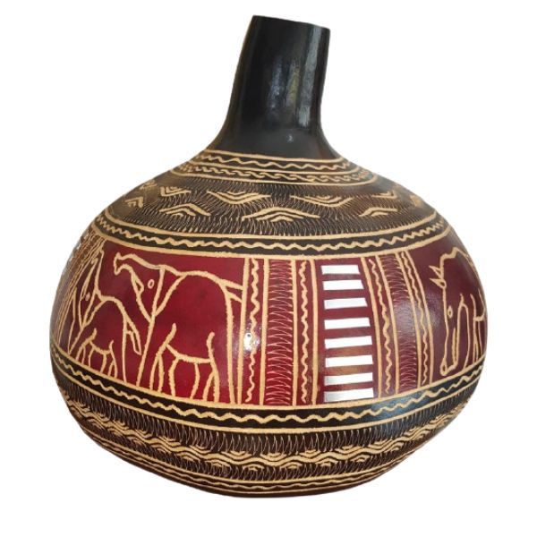 Large Ornament African Calabash Shaker