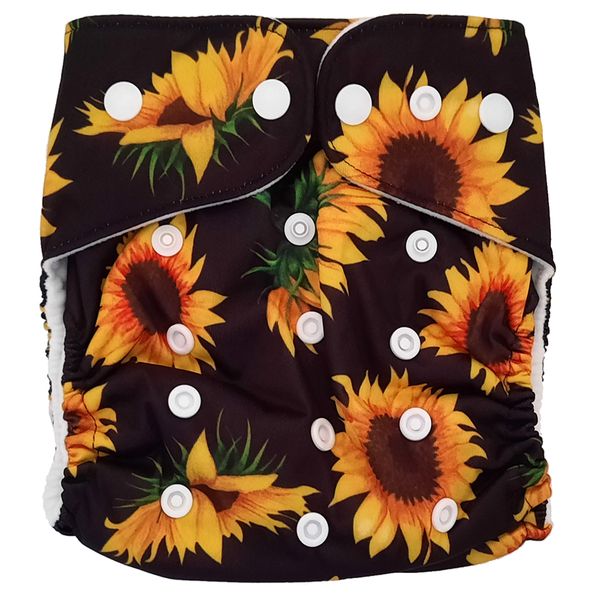 Cloth Nappy (Bamboo) - Sunflower