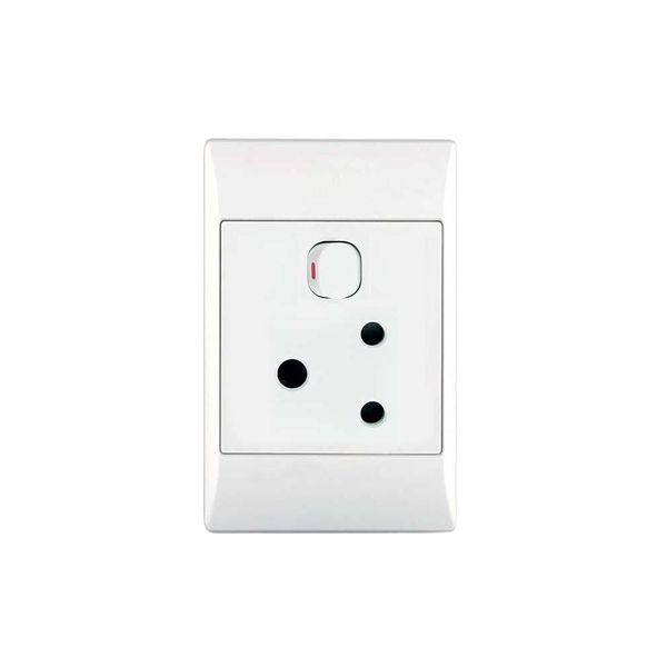 ACDC - 16A Switched Socket Outlet 2x4 With White Cover Plate