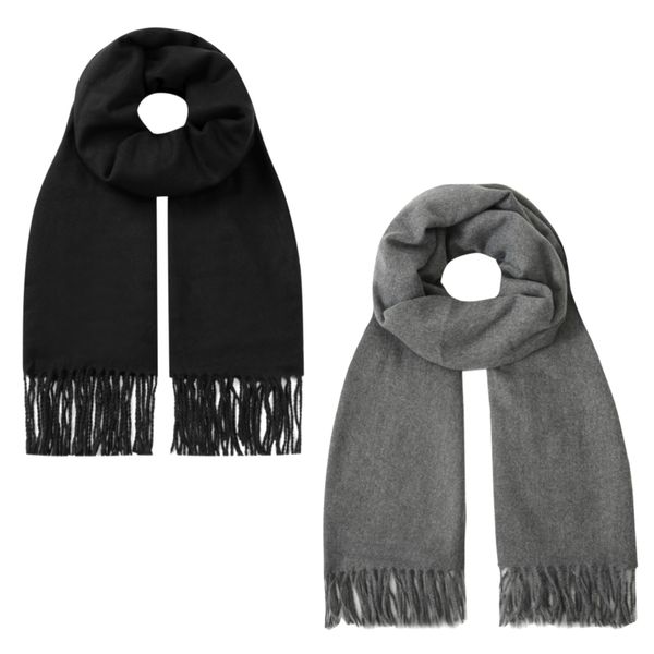 Woman's Scarf - Set of 2 - Grey/Black