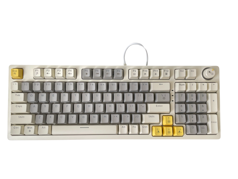 RGB Mixed Color Lighting with 97 Key Mechanical Keyboard with Knob