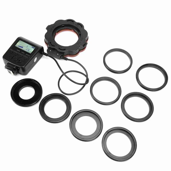 Camera Lens Ring Flash Light with Adapters