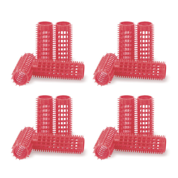 40 Piece Small Red Hair Curler Set Rollers with Pins