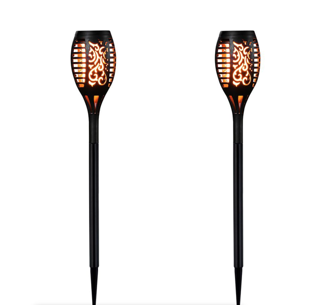 Solar Outdoor Garden Torch Flame Light 2-Pack
