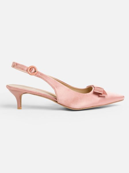 Women's Style Republic Satin Bow Slingback Pale Pink