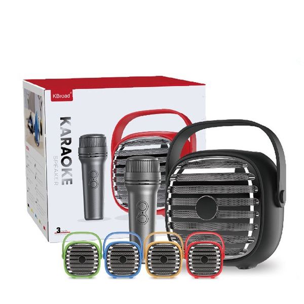 KTS-1943 Portable Bluetooth Speaker with Wireless Microphone &amp; LED Light