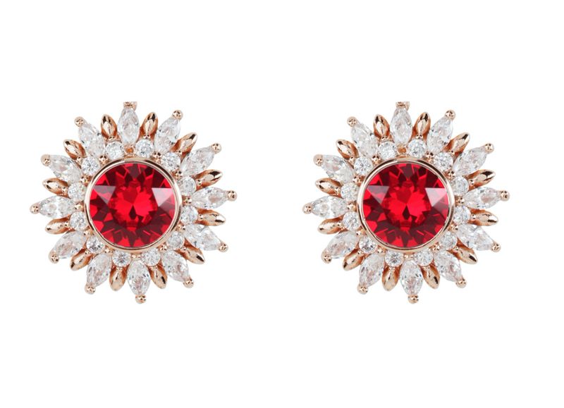 With Swarovski Ruby Crystal Rose image
