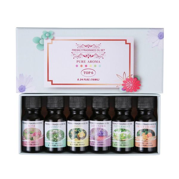 6 Bottles Set 10ml Essential Oil Pure Aroma Fragrance