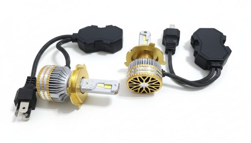 1000W H4 LED Headlight Bulbs - 60000LM for Dual High &amp; Low Beam - Pair