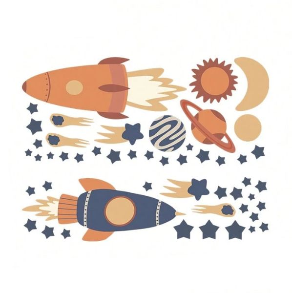 UGABUGA Kids Space Themed Wall Art Decor