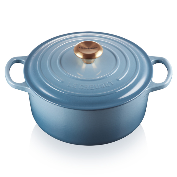 Le Creuset Signature Cast Iron Casserole - 24cm - Chambray