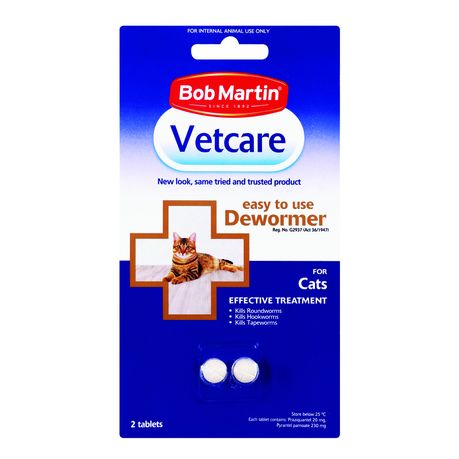 form pause Sprede Bob Martin - Vetcare Dewormer - Cats - 2 Tablets | Buy Online in South  Africa | takealot.com